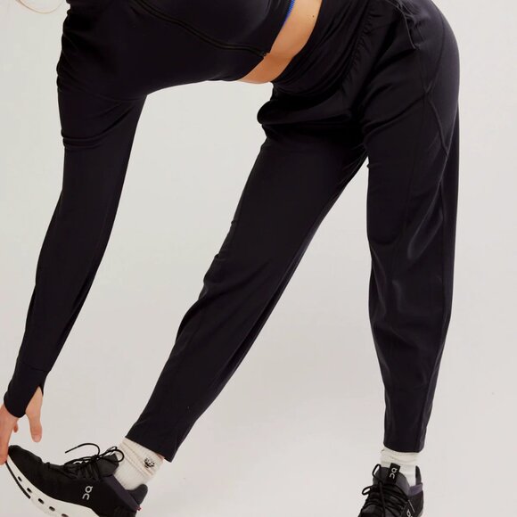 NEW Free People Movement Never Better Structured women Sweatpants in black 252 - Picture 8 of 9